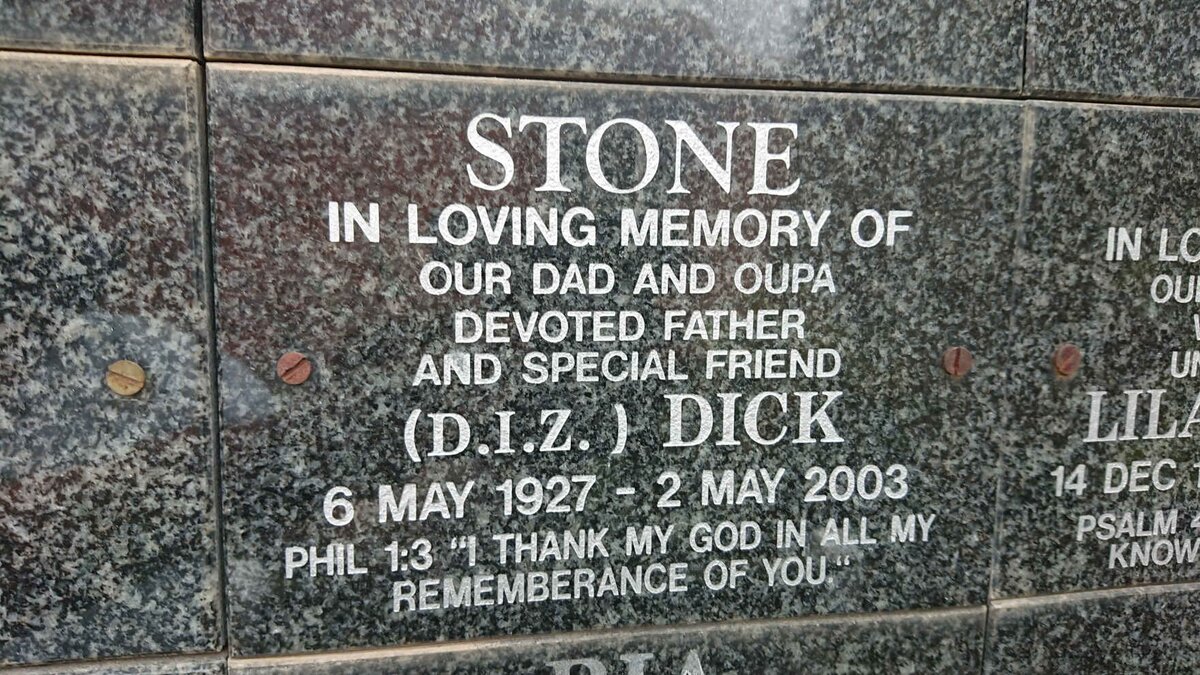 STONE D.I.Z 1927-2003 