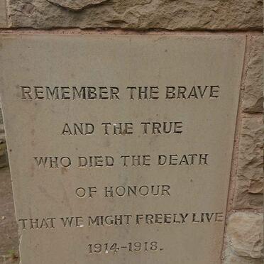 06. Commemoration Stone 1914-1918