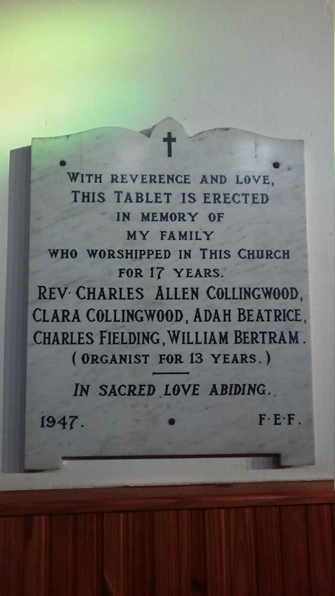 COLLINGWOOD Charles Allen :: COLLINGWOOD Clara :: BEATRICE Adah :: FIELDING Charles :: BERTRAM William