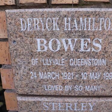 BOWES Deryck Hamilton 1921-1992