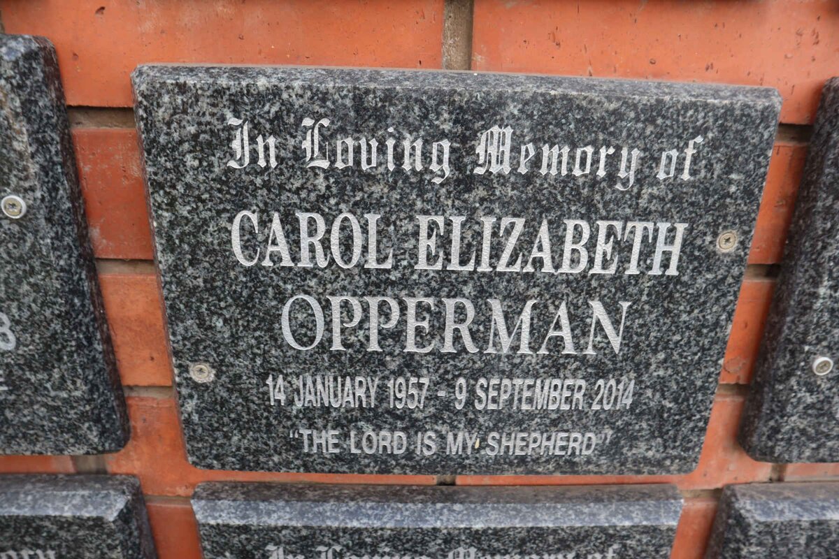 OPPERMAN Carol Elizabeth 1957-2014