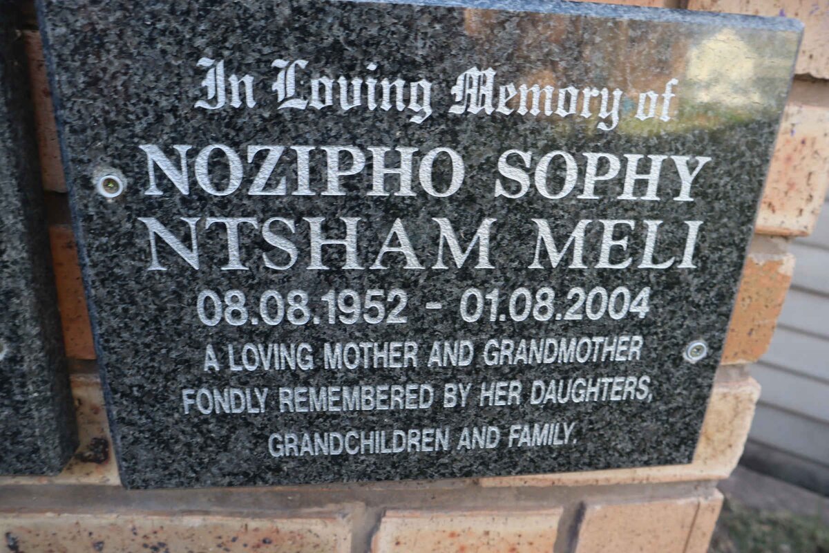 MELI Nozipho Sophy Ntsham 1952-2004
