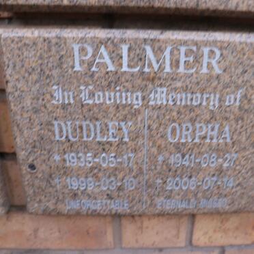 PALMER Dudley 1935-1999 & Orpha 1941-2006