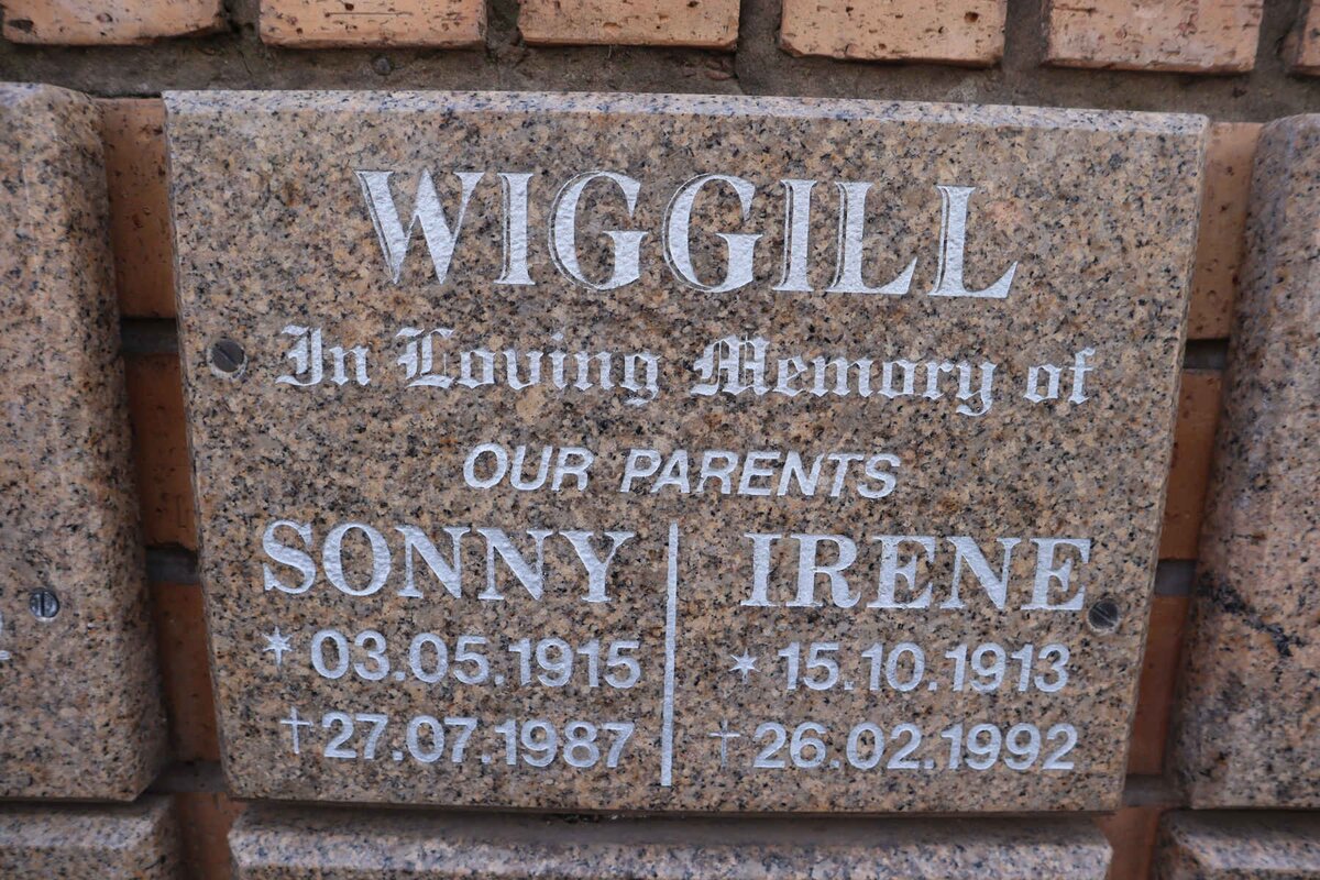 WIGGILL Sonny 1915-1987 & Irene 1913-1992