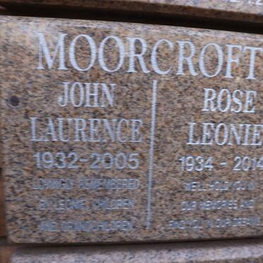 MOORCROFT John Laurence 1932-2005 & Rose Leonie 1934-2014