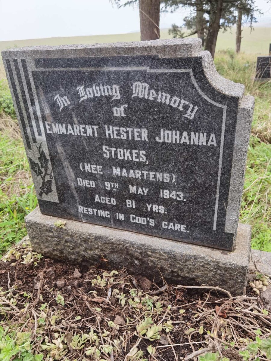 STOKES Emmarent Hester Johanna nee MAARTENS -1943