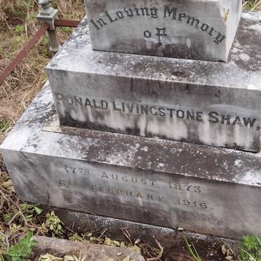 SHAW Ronald Livingstone 1873-1916
