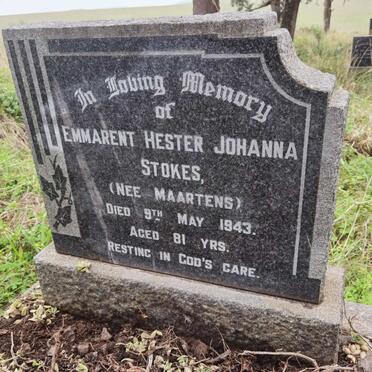 STOKES Emmarent Hester Johanna nee MAARTENS -1943