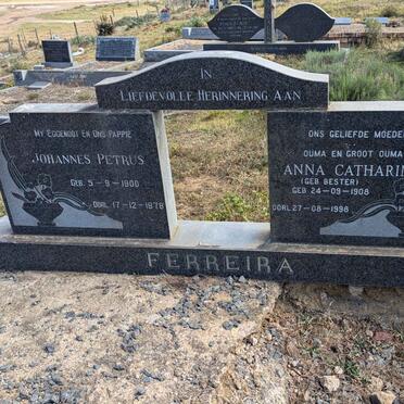 FERREIRA Johannes Petrus 1900-1978 & Anna Catharina BESTER 1908-1998
