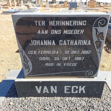 ECK Johanna Catharina, van nee FERREIRA 1882-1967