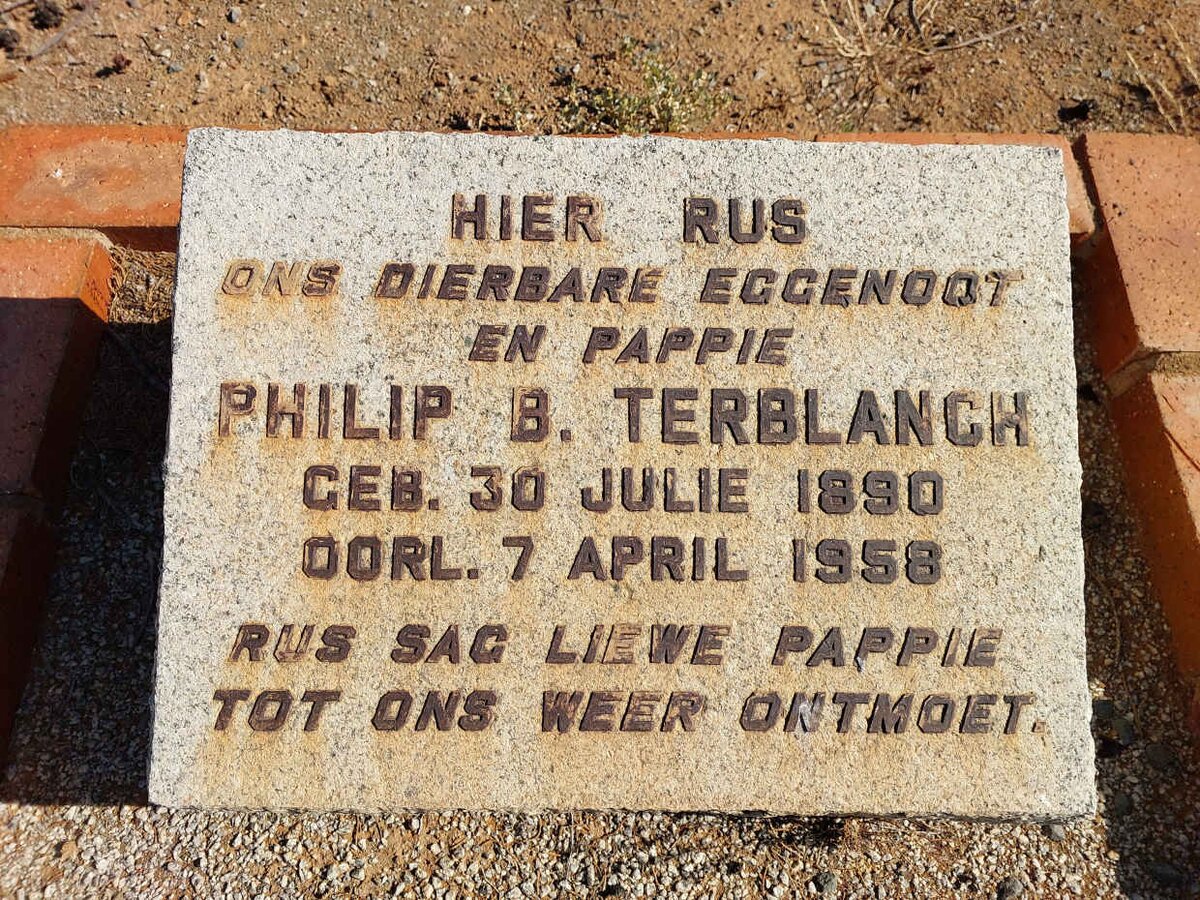 TERBLANCH Philip B. 1890-1958