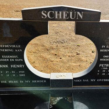 SCHEUN Frank Henry 1928-2005 & Petronella MASSYN 1934-2009