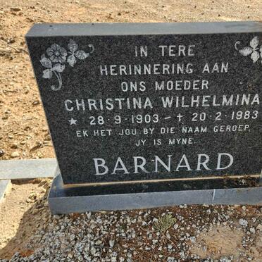 BARNARD Christina Wilhelmina 1903-1983