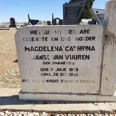 VUUREN Magdelena Cathrina, Janse van nee SWANEPOEL 1899-1942