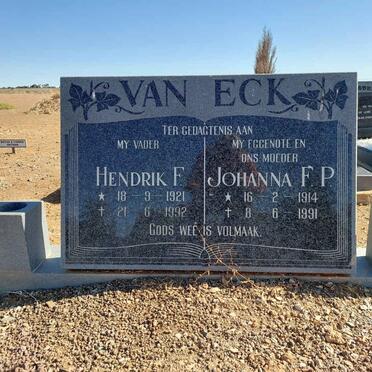 ECK Hendrik F., van 1921-1992 &amp; Johanna F.P. 1914-1991