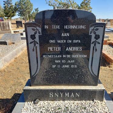 SNYMAN Pieter Andries -1976