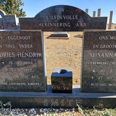 SMITH Andries Hendrik 1894-1972 &amp; Susanna A.J. voorheen LIEBENBERG nee VISSER 1895-1980