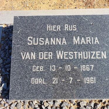 WESTHUIZEN Susanna Maria, van der 1867-1961