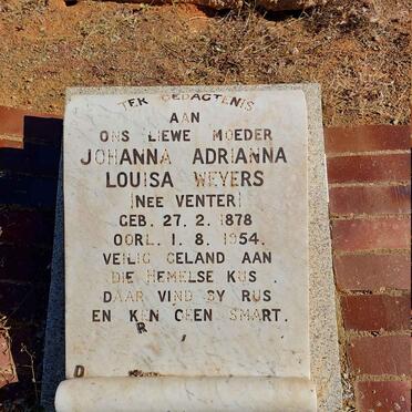 WEYERS Johanna Adrianna Louisa nee VENTER 1878-1954
