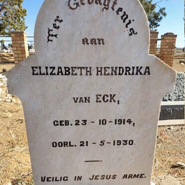 ECK Elizabeth Hendrika, van 1914-1930