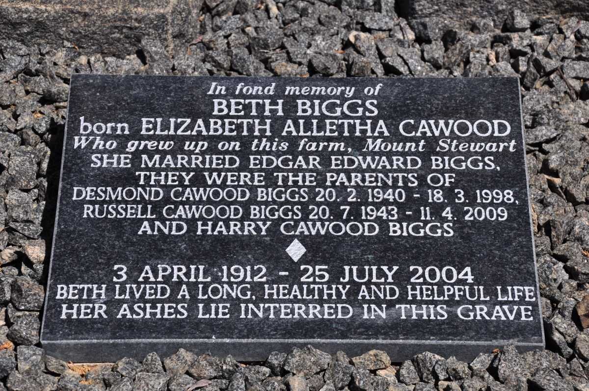 BIGGS Elizabeth Alletha nee CAWOOD 1912-2004