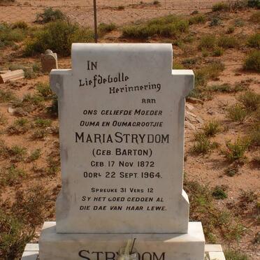 STRYDOM Maria nee BARTON 1872-1964