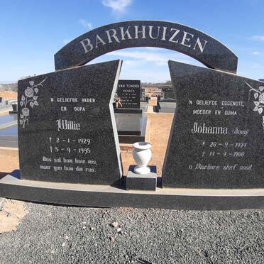 BARKHUIZEN Willie 1929-1995 &amp; Johanna 1934-1988
