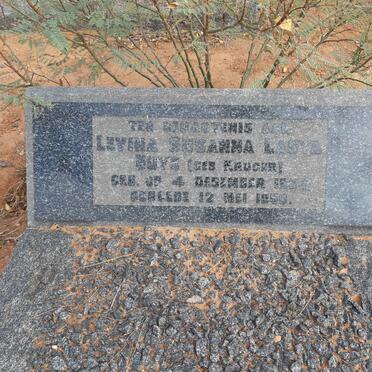 BUYS Levina Susanna Lasya nee KRUGER 18?-195?