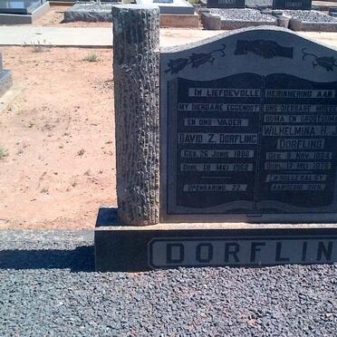 DORFLING David Z. 1888-1962 &amp; Wilhelmina H.J. 1884-1975