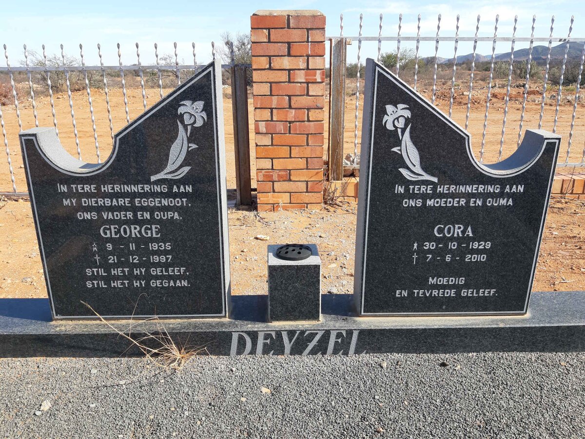 DEYZEL George 1935-1997 &amp; Cora 1929-2010