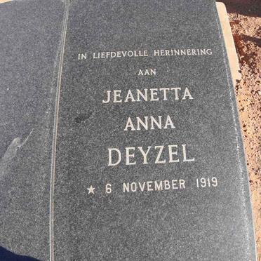 DEYZEL Jeanetta Anna 1919-