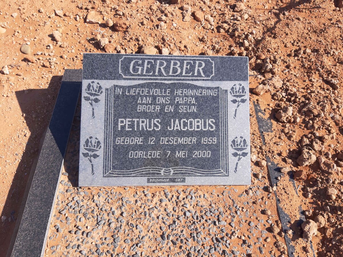 GERBER Petrus Jacobus 1959-2000
