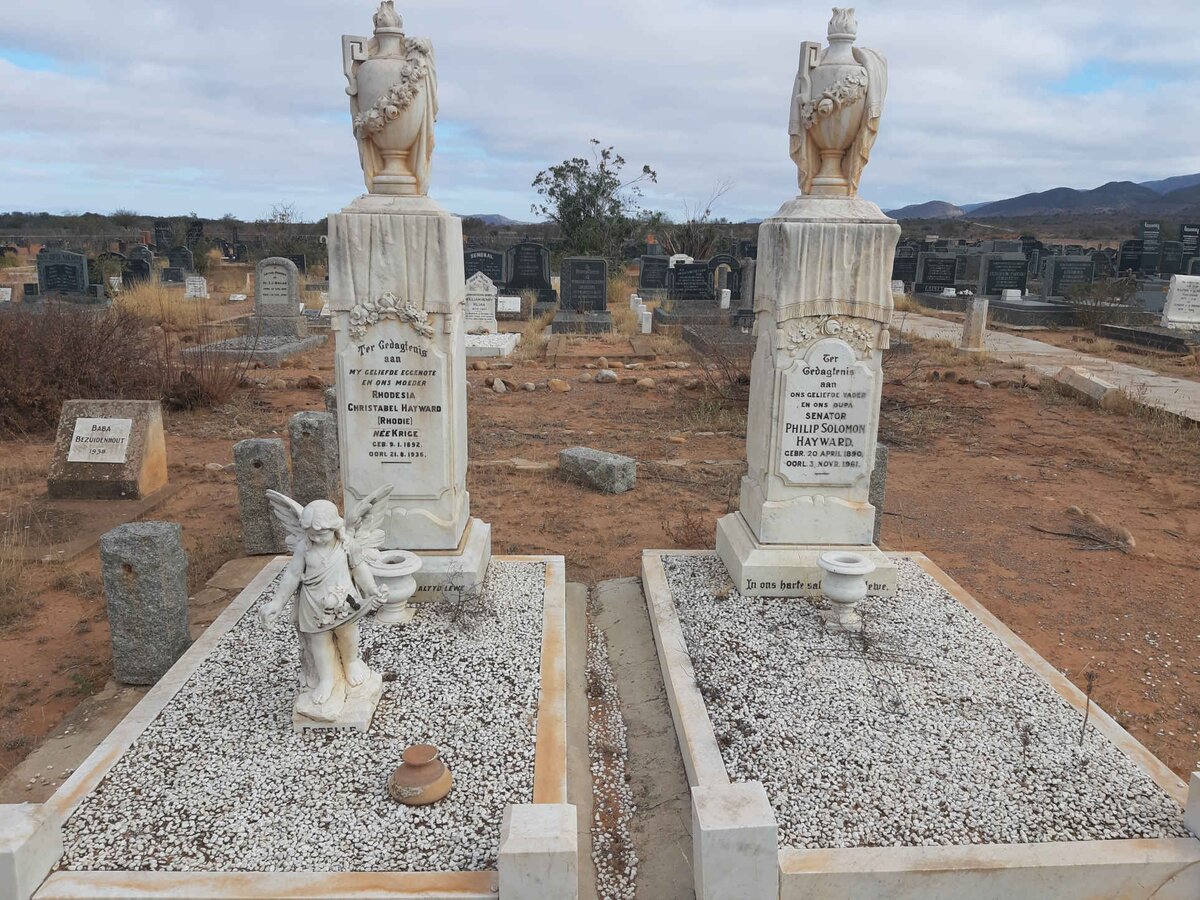 HAYWARD Philip Solomon 1890-1961 &amp; Rhodesia Christabel KRIGE 1892-1936