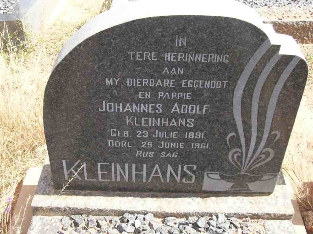 KLEINHANS Johannes Adolf 1891-1961