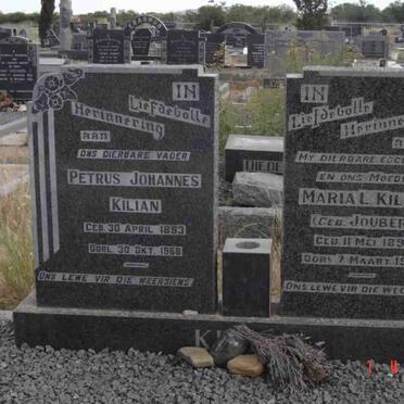 KILIAN Petrus Johannes 1893-1968 &amp; Maria L. JOUBERT 1896-1959