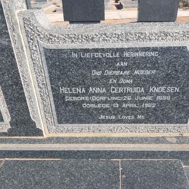 KNOESEN Helena Anna Gertruida nee DORFLING 1898-1982