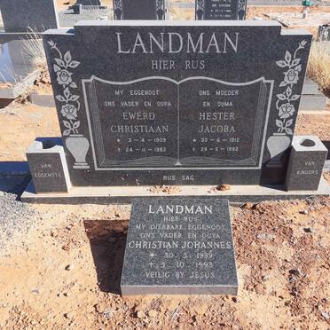 LANDMAN Ewerd Christiaan 1909-1982 &amp; Hester Jacoba 1912-1992 :: LANDMAN Christian Johannes 1939-1993