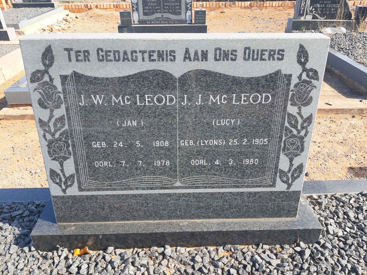 McLEOD J.W. 1908-1978 &amp; J.J. LYONS 1905-1980