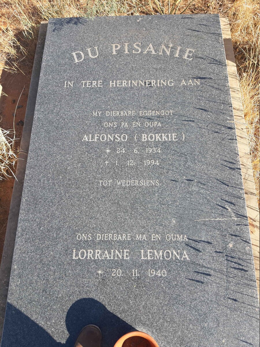 PISANIE Alfonso, du 1934-1994 &amp; Lorraine Lemona 1940-