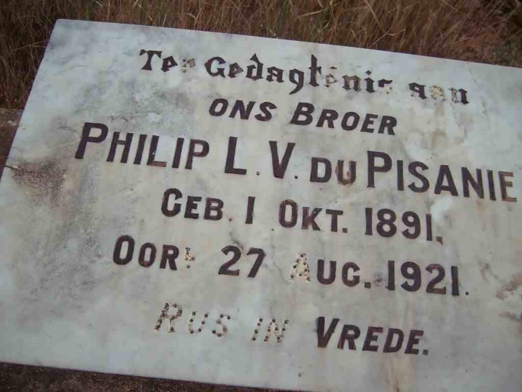 PISANIE Philip L.V., du 1891-1921