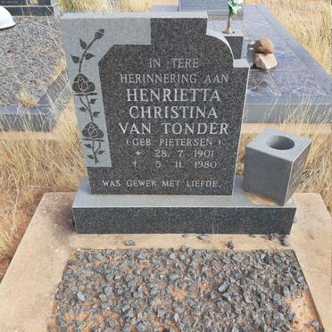 TONDER Henrietta Christina, van nee PIETERSEN 1901-1980