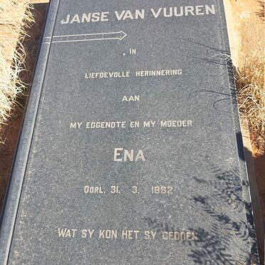 VUUREN Ena, Janse van -1982