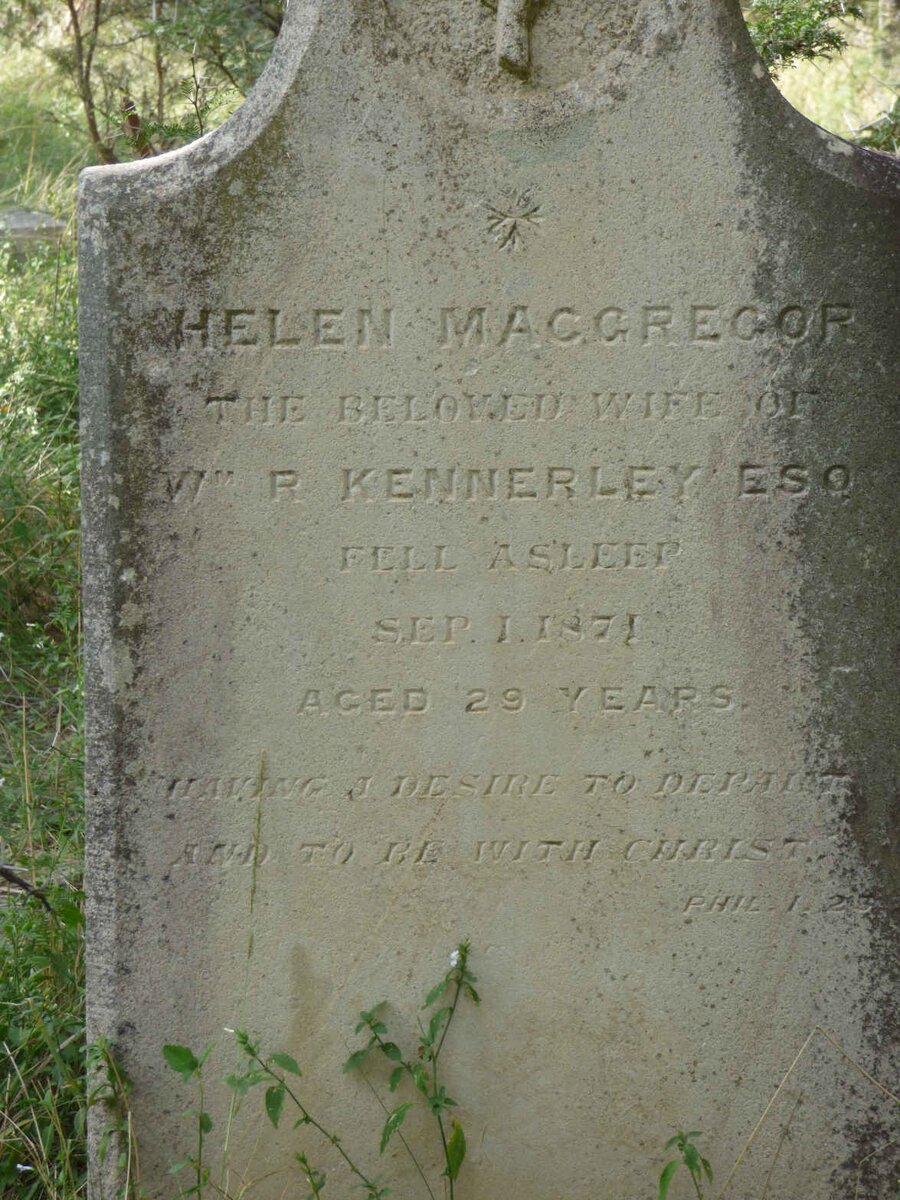 KENNERLEY Helen nee MACGREGOR -1871