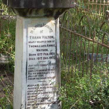 WATSON Frank Hilton 1901-1902