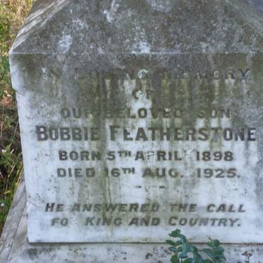 FEATHERSTONE Bobbie 1898-1925