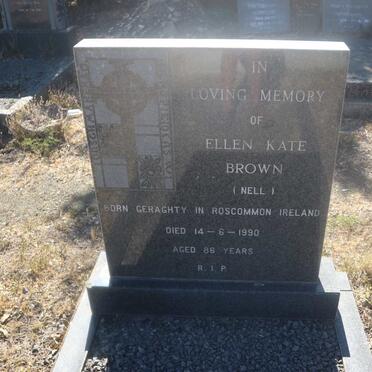 BROWN Ellen Kate formerly NELL nee GERAGHTY -1990