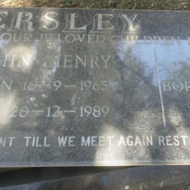 DERSLEY John Henry 1965-1989 &amp; Petronella MOOLMAN 19?5-1989 :: DERSLEY Lauren 1977-1989