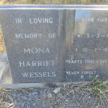 WESSELS Mona Harriet 1900-1993