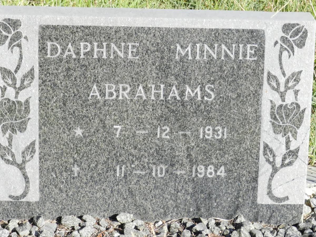 ABRAHAMS Daphne Minnie 1931-1984