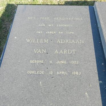 AARDT Willem Adriaan, van 1922-1983